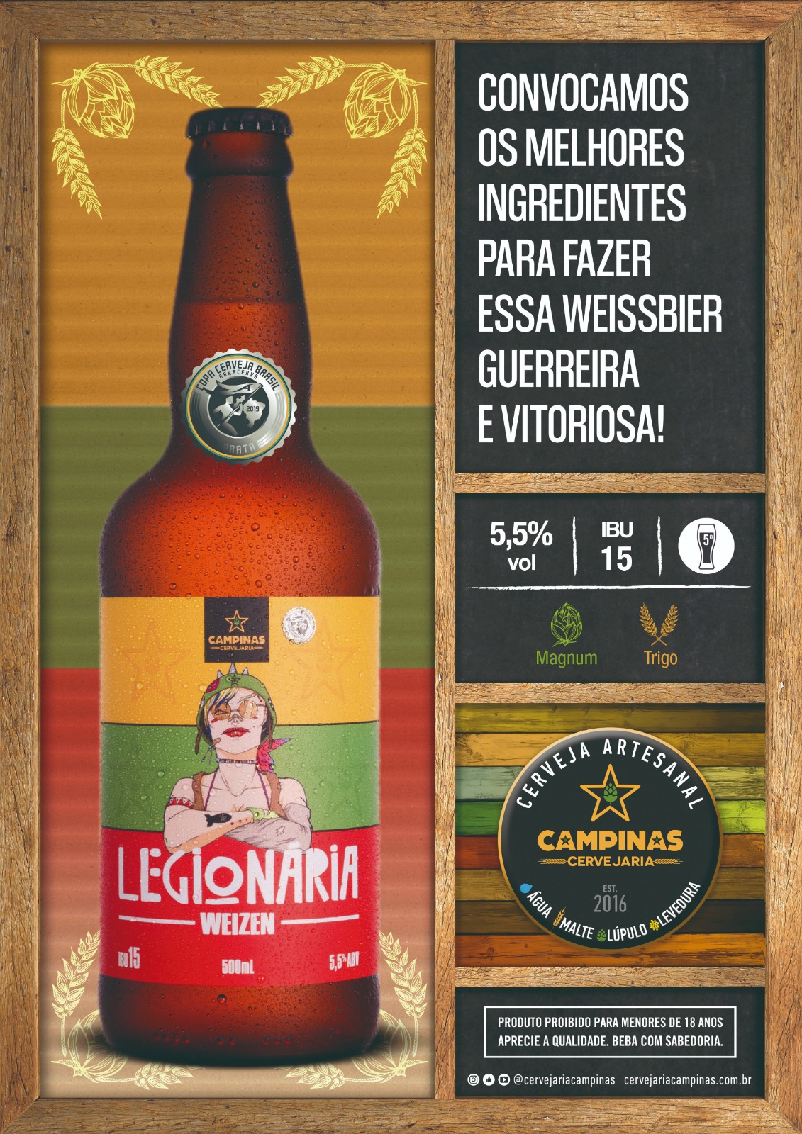 CAMPINAS Legionária – German Weizen – 500ml - Beer Friends Club